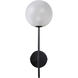 Izora LED 7 inch Black / Frosted Sconce Wall Light